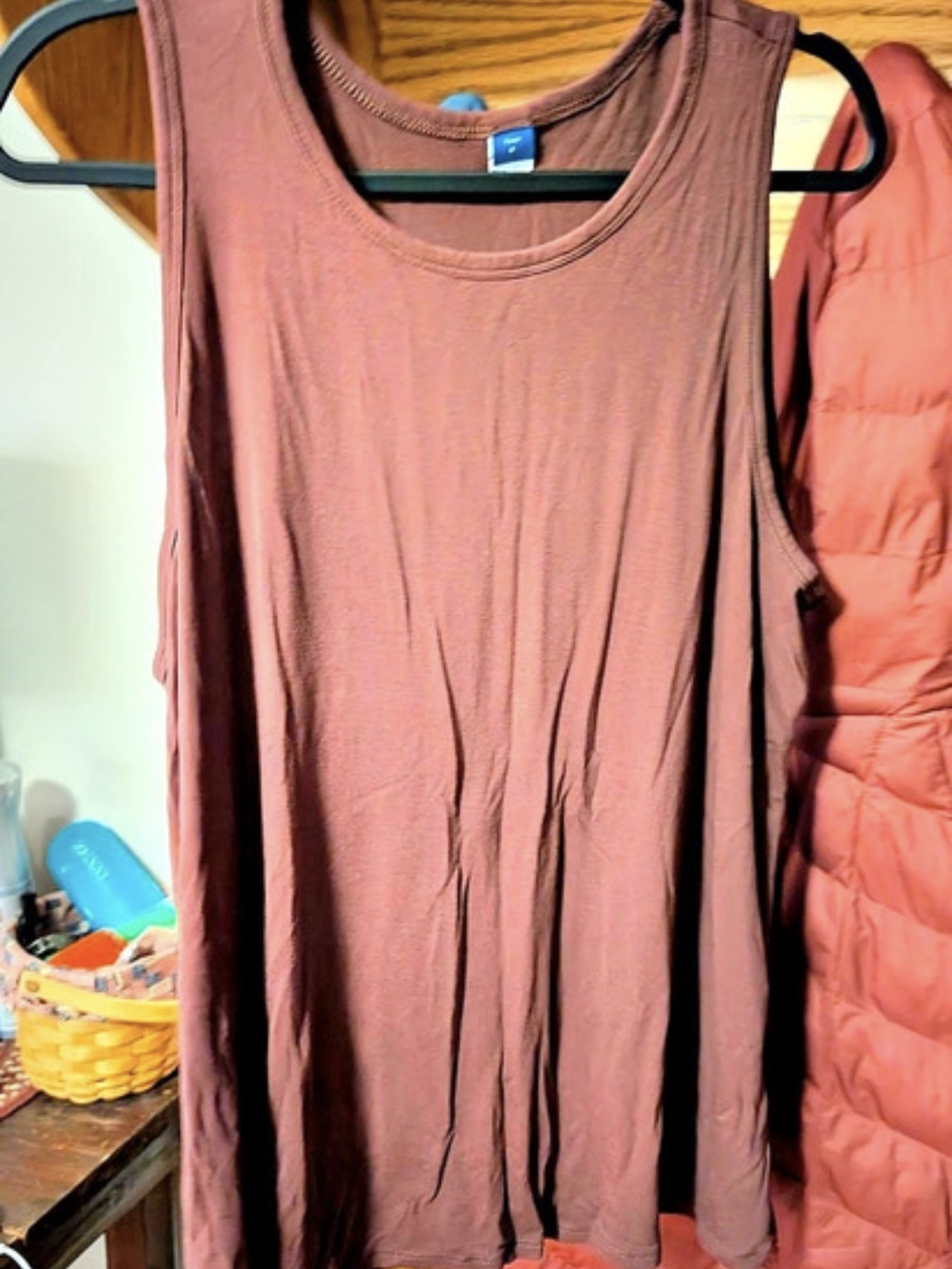 Old Navy Luxe Tank Top Brown Maroon Large